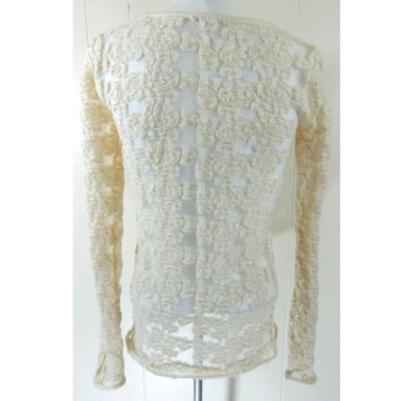 Free People Sheer Floral Lace Pullover Top - Picture 4 of 7